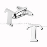 High A-Z Letter Cufflinks For Wedding Birthday Groomsmen Stainless Steel