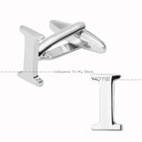 High A-Z Letter Cufflinks For Wedding Birthday Groomsmen Stainless Steel