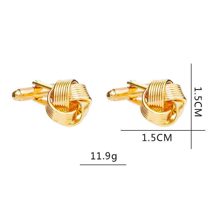 High Knot Cufflinks Silver Plated Business Wedding