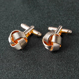 High Knot Cufflinks Silver Plated Business Wedding