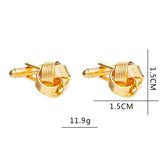 High Knot Cufflinks Silver Plated Business Wedding