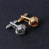 High Knot Cufflinks Silver Plated Business Wedding