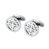 Silver Crusaders Cufflinks Lepton Stainless Steel Round Cufflink