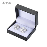 Silver Crusaders Cufflinks Lepton Stainless Steel Round Cufflink