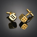 Geometric Cube Crown Cufflinks for Men