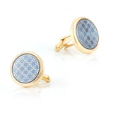 Round Groom Enamel Cufflinks for Men French Shirts, Father's Gift