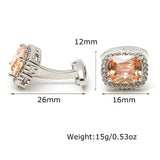 Men's Zircon Cufflinks French Rhinestones Business Banquet Cuff Links