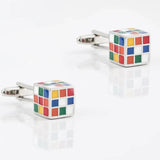 Rubiks Cube Cufflinks Casual Banquet Accessories