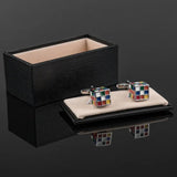 Rubiks Cube Cufflinks Casual Banquet Accessories