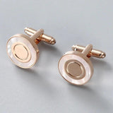 Plaid Floral Metal Cufflinks for Men and Women