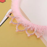 2pcs Pink Lace Headband Princess Crown Girls Hair Accessories