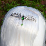 Forest Branch Crystal Crescent Moon Haircomb Witch Hairclip