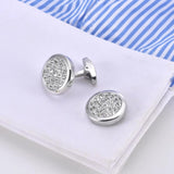 Men's Rhinestone French Cufflinks for Business Shirt