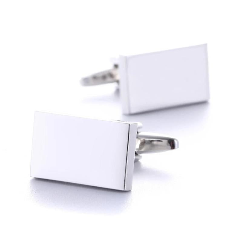 Rectangle Cufflinks For Mens Shirt Business Metal Copper Brass Gemelos