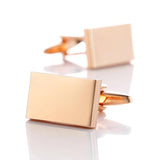 Rectangle Cufflinks For Mens Shirt Business Metal Copper Brass Gemelos