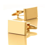 Rectangle Cufflinks For Mens Shirt Business Metal Copper Brass Gemelos