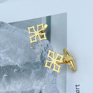 Geometric Figure Cufflinks Stainless Steel Jewelry Accessories