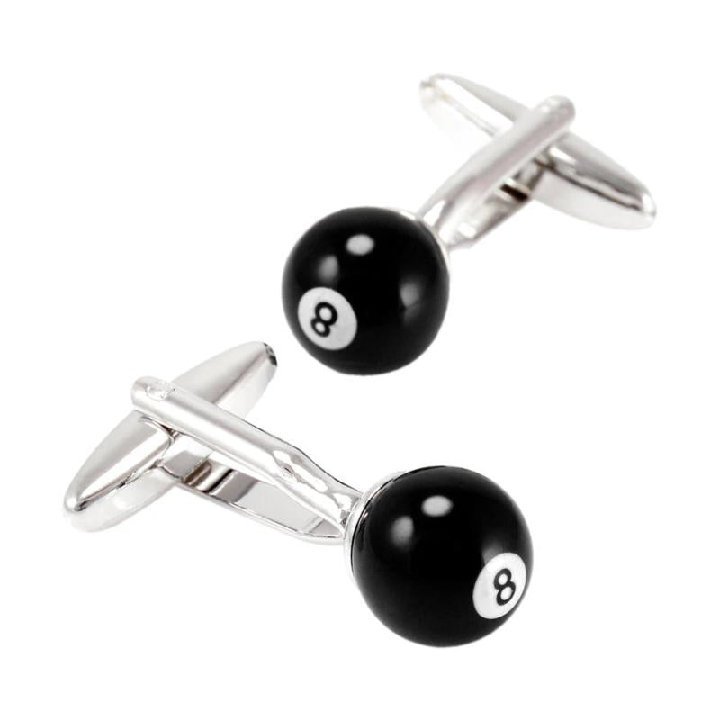 Billiards Cufflinks Ball Shape Custom Name Mens Shirt Cuffs Accessories