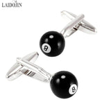 Billiards Cufflinks Ball Shape Custom Name Mens Shirt Cuffs Accessories