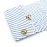 Golden Tree of Life Cufflinks - Mens Shirt Jewelry Gift