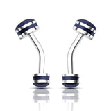 Classic Dumbbell Copper Cufflinks Round Silver French Men's Suit Shirt Brass Cuf