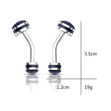 Classic Dumbbell Copper Cufflinks Round Silver French Men's Suit Shirt Brass Cuf