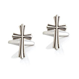 Men's Cross Shape Metal Cufflinks Enamel Cuff Accessories