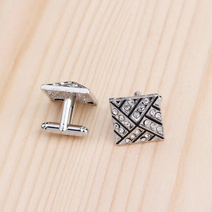 Euro American Geometric 3D Men's Shirt Cufflink