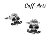 Skull Moustache Cufflinks Men Gemelos Les Boutons De Manchette