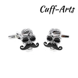 Skull Moustache Cufflinks Men Gemelos Les Boutons De Manchette