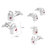 French Shirt Cufflinks Couple Love Lock Business Cuff Lin