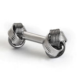 Red/White Hot Brass Cufflinks Custom Knot Shirt Gemelos Mens Jewelry