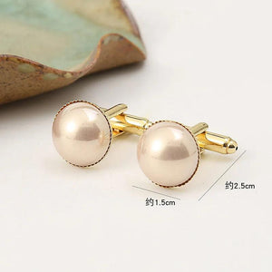 High-End Pearl Cufflinks for Men Wedding Jewelry