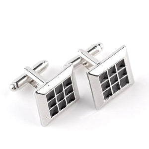 Classic Enamel Metal Cufflinks for Men Business Dinner Jewelry Gift