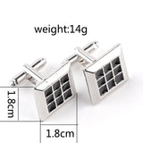 Classic Enamel Metal Cufflinks for Men Business Dinner Jewelry Gift