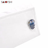 Colorful Skull Cufflinks for Men Enamel Jewelry