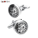 Vintage Dragon Cufflinks for Mens High Cuff Enamel Cufflink Jewelry
