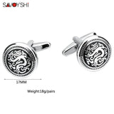 Vintage Dragon Cufflinks for Mens High Cuff Enamel Cufflink Jewelry