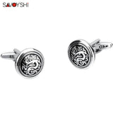 Vintage Dragon Cufflinks for Mens High Cuff Enamel Cufflink Jewelry