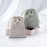 5pcs Silk Satin Jewelry Gift Bags 7x9cm Drawstring Velvet Pouch Wedding Favors