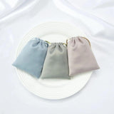 5pcs Silk Satin Jewelry Gift Bags 7x9cm Drawstring Velvet Pouch Wedding Favors