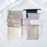 5pcs Silk Satin Jewelry Gift Bags 7x9cm Drawstring Velvet Pouch Wedding Favors