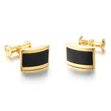 Gold-color Cufflinks Chain Stone Cuff links Men Jewelry