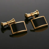 Gold-color Cufflinks Chain Stone Cuff links Men Jewelry