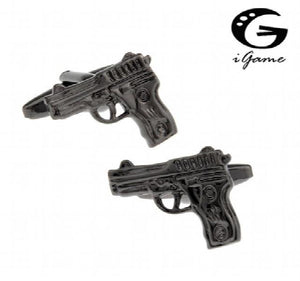 iGame Arrival Cufflinks Novelty Gun Gift For Men Gunblack Cuff Links
