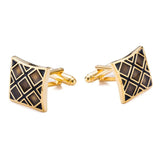 Stylish Check Cufflinks Gemelos Wedding Suit Shirt Buttons 10128