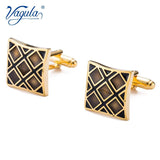 Stylish Check Cufflinks Gemelos Wedding Suit Shirt Buttons 10128