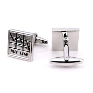 C-MAN Silver Novelty Business Cufflinks Stainless Steel