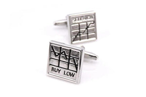 C-MAN Silver Novelty Business Cufflinks Stainless Steel
