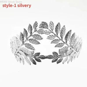 Baroque Golden Metal Leaf Headband Crown Headdress Greek Hair Jewelry